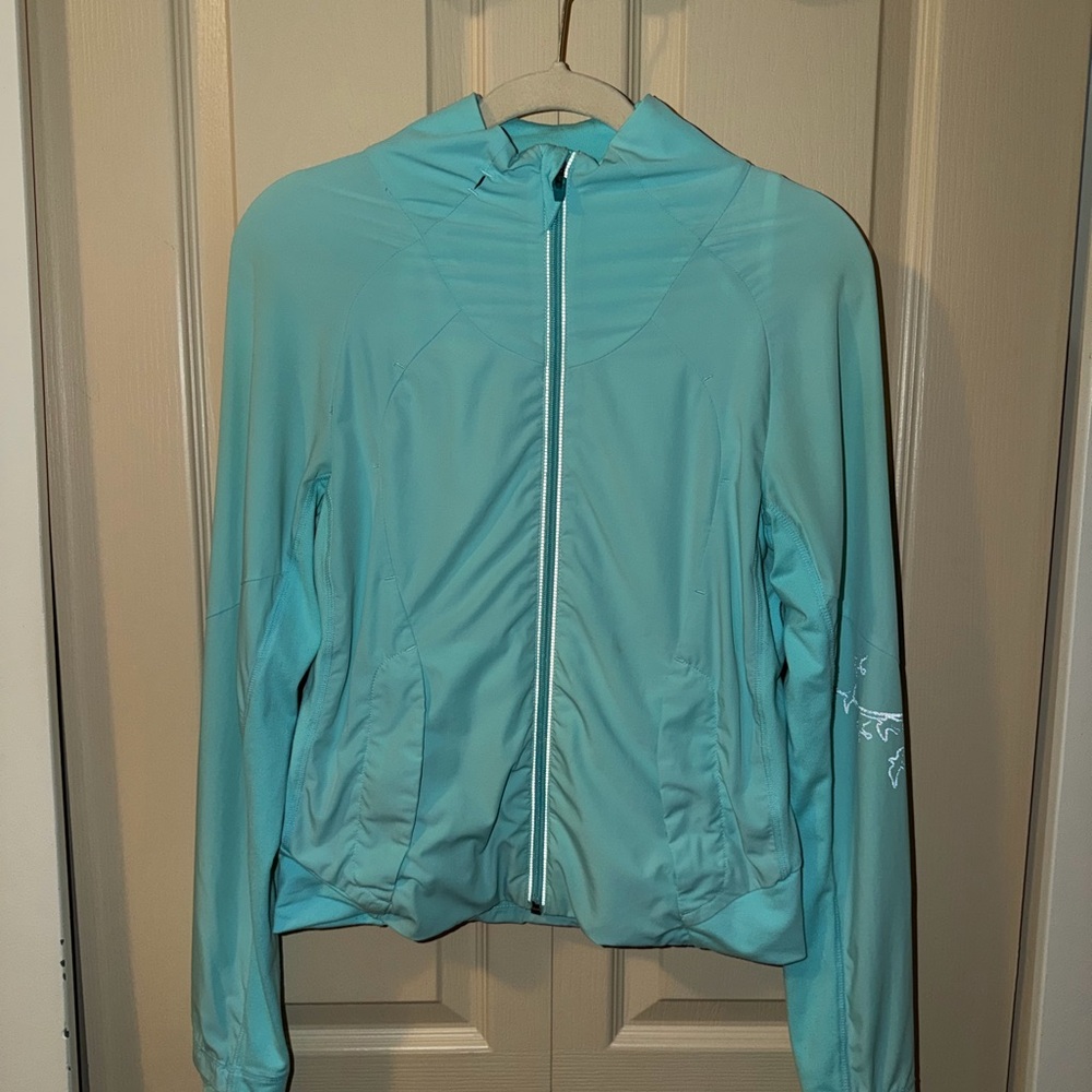 lululemon athletica Light Aqua Full-Zip Hooded Utility Jacket